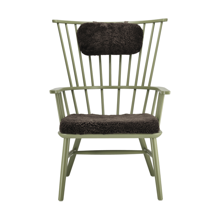 Fauteuil coussin & coussin pour le cou Henriette Olive vert-Espresso - undefined - Stolab