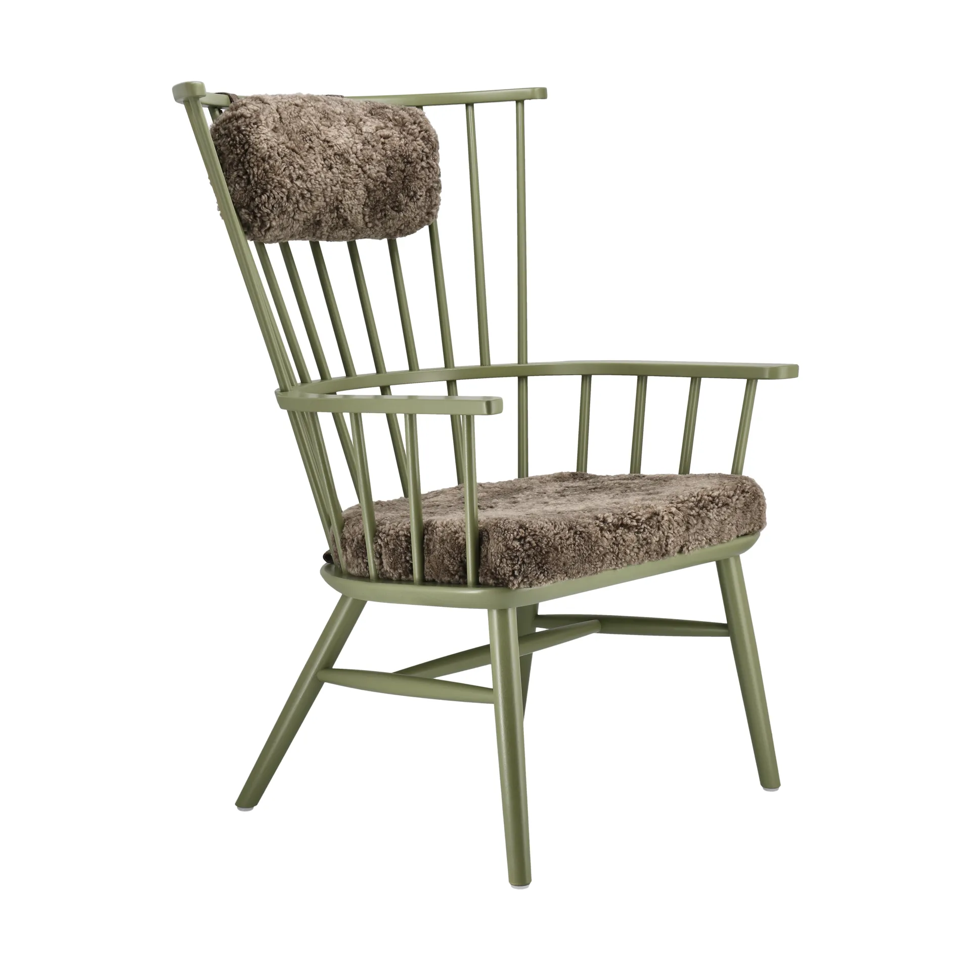 Fauteuil coussin & coussin pour le cou Henriette Olive vert-Sahara,  Stolab