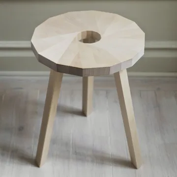 Lilla Snåland tabouret rond - Bouleau huilé naturel, Ø35x45 cm - Stolab