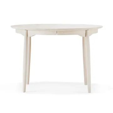 Table à manger Carl bouleau - Huilé blanc, plateau fixe (pas séparable) - Stolab