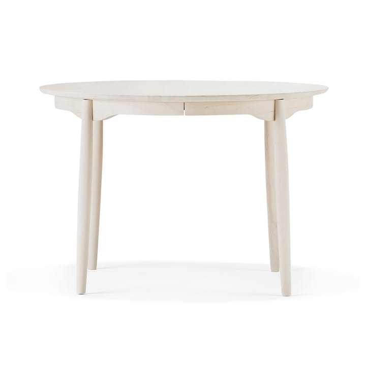 Table à manger divisible Carl Ø115 cm - Bouleau huilé blanc - Stolab