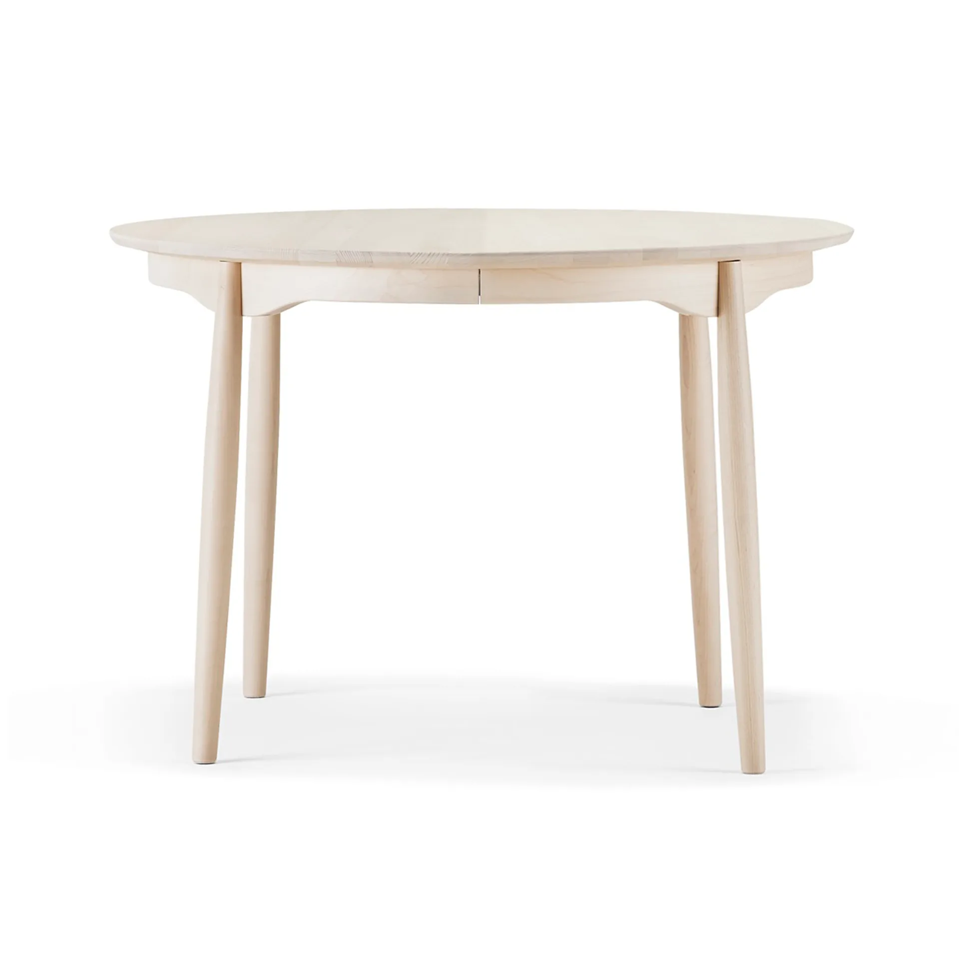 Table à manger divisible Carl Ø115 cm, Bouleau laqué mat clair Stolab