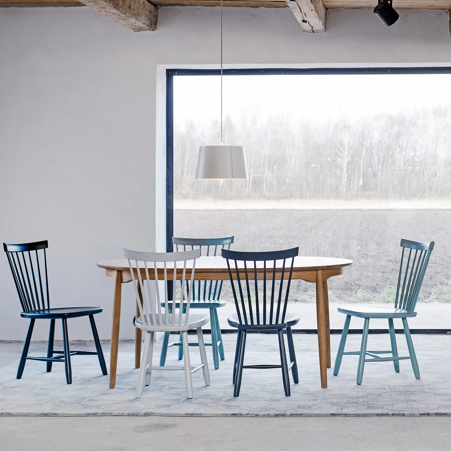 Table à manger divisible Carl Ø115 cm, Chêne huilé naturel Stolab