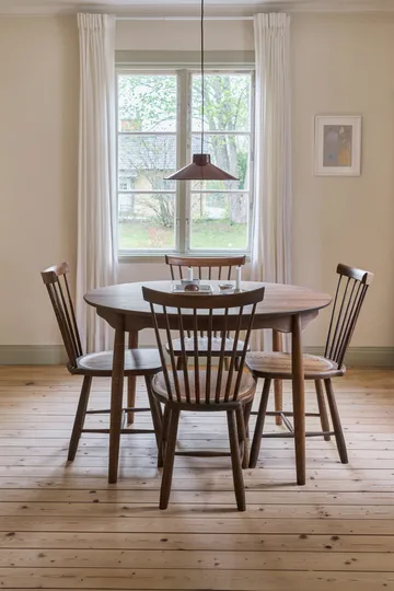 Table à manger divisible Carl Ø115 cm - Chocolat brown huile Édition Spéciale (chêne), Ø115 cm - Stolab