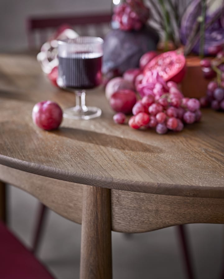 Table à manger divisible Carl Ø115 cm, Smoked oak Stolab