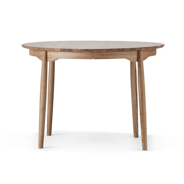 Table à manger divisible Carl - Chêne huilé naturel, Ø115 cm - Stolab