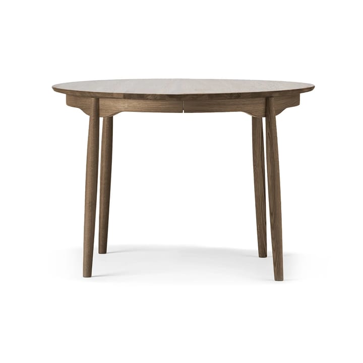 Table à manger en chêne Carl - Smoked oak Ø115, extensible - Stolab
