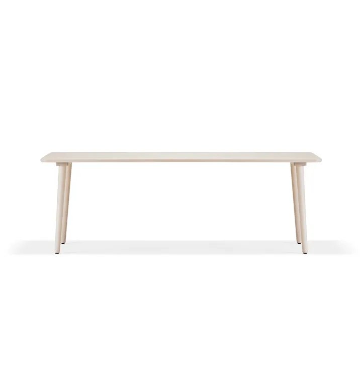 Table à manger Miss Tailor - bouleau laqué mat clair-, 210x90x74 cm - Stolab