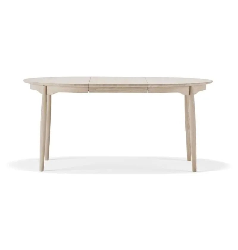 Table à manger séparable Carl, Chêne clair verni mat, Ø115 cm Stolab