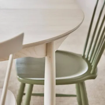 Table à manger séparable Carl - Chêne clair verni mat, Ø115 cm - Stolab