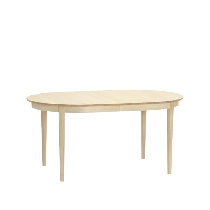 Table �à manger Vardags 160x100 cm - bouleau laqué mat clair, 2 rallonges - Stolab