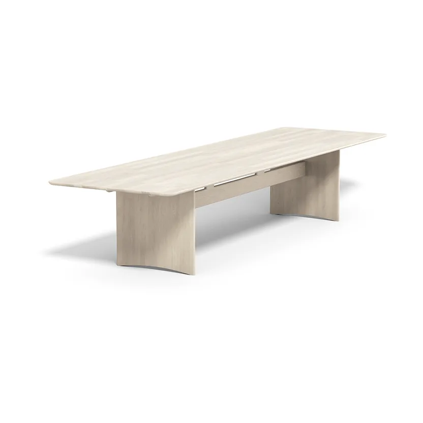 Table Alt 110x385 cm en bouleau, Vernis mat clair Stolab