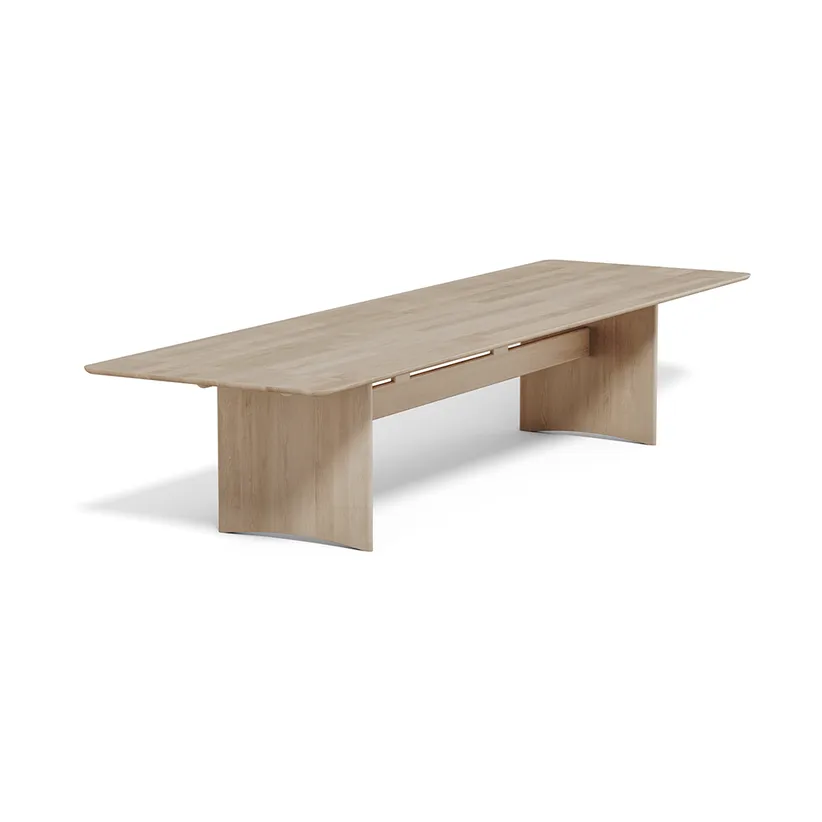 Table Alt 110x385 cm en chêne, Vernis mat clair Stolab
