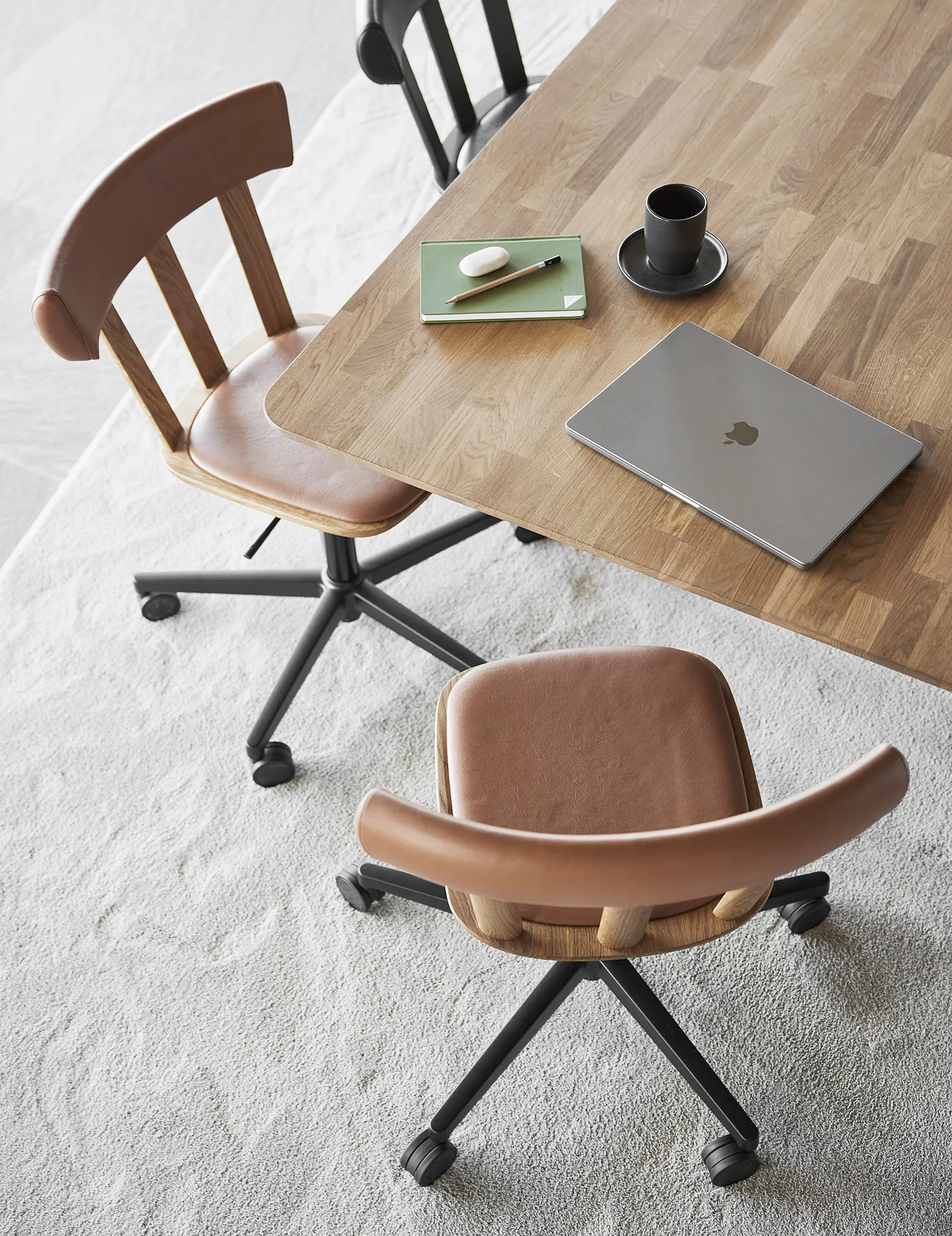 Table Alt 90x245 cm en chêne, Huile naturelle Stolab