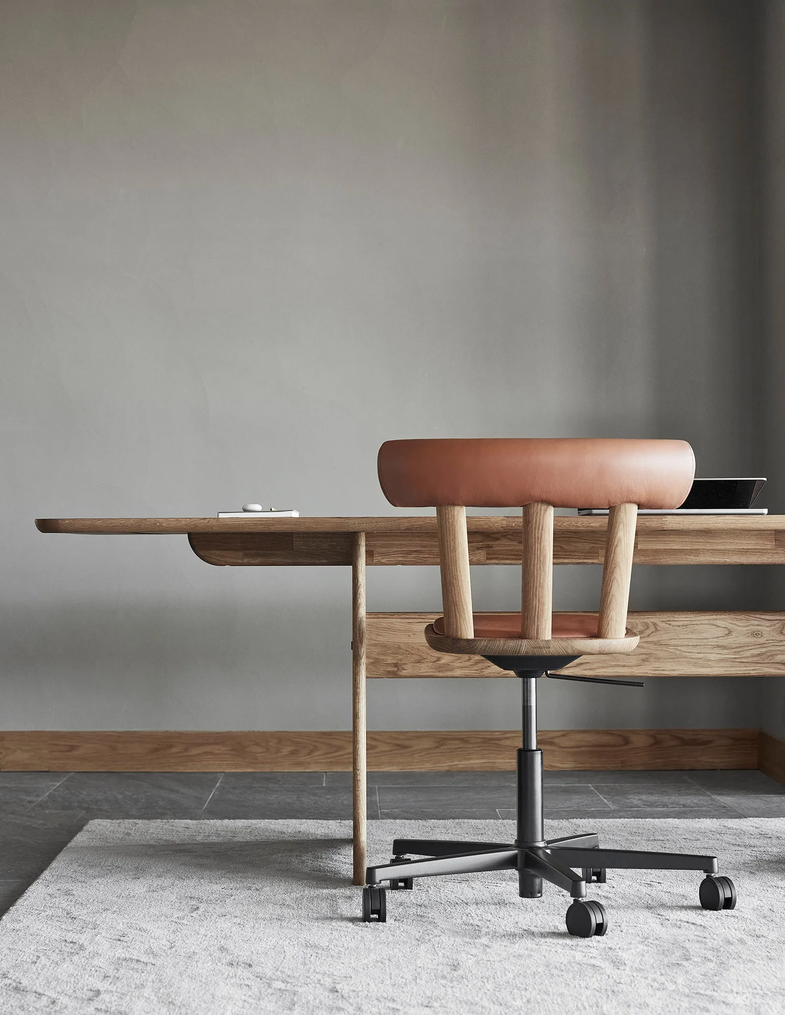 Table Alt 90x245 cm en chêne, Huile naturelle Stolab