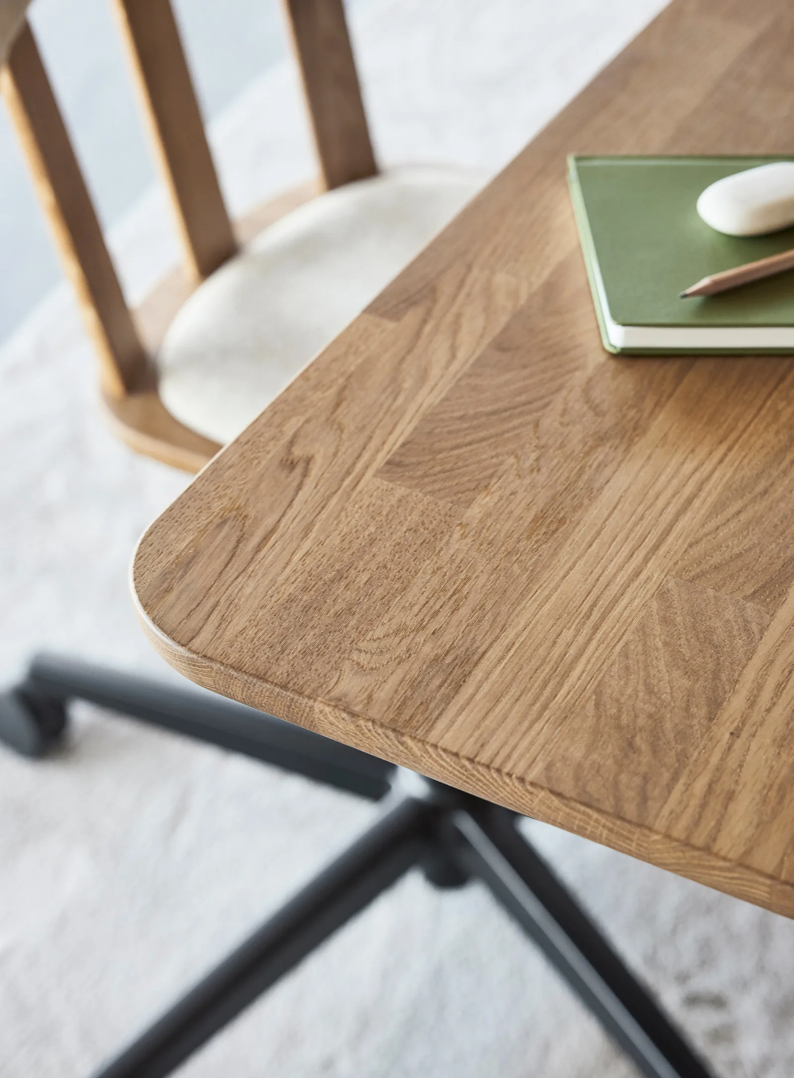 Table Alt 90x245 cm en chêne, Huile naturelle Stolab