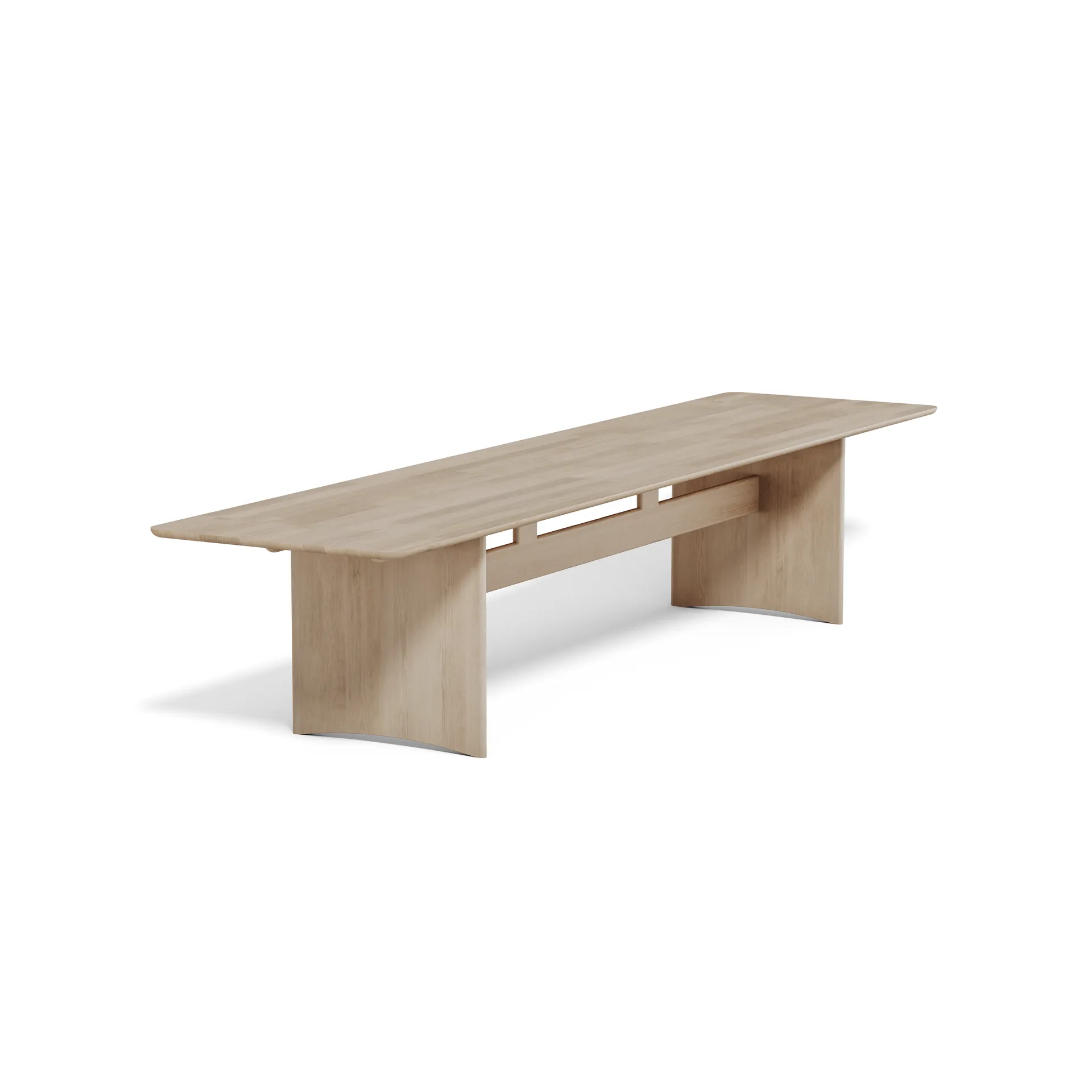Table Alt 90x385 cm en chêne, Vernis mat clair Stolab