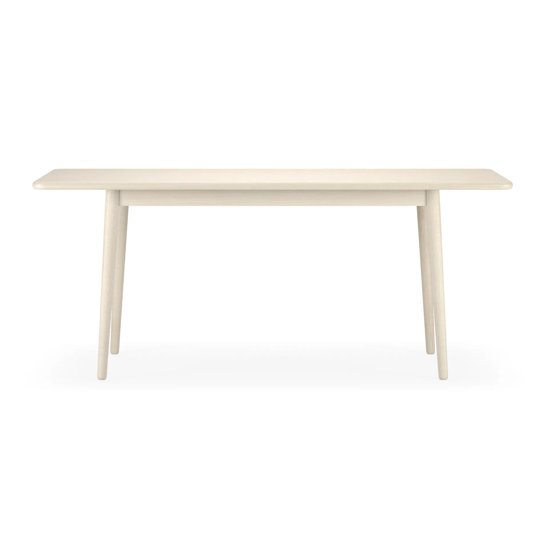 Table Miss Holly 175x100 + 2 rallonges 2x50 cm, bouleau huilé blanc Stolab