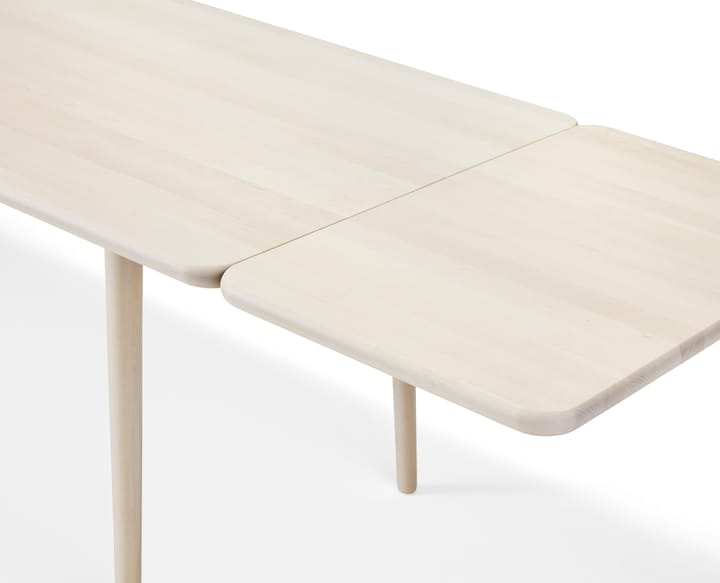Table Miss Holly 175x100 + 2 rallonges 2x50 cm - bouleau huilé blanc - Stolab