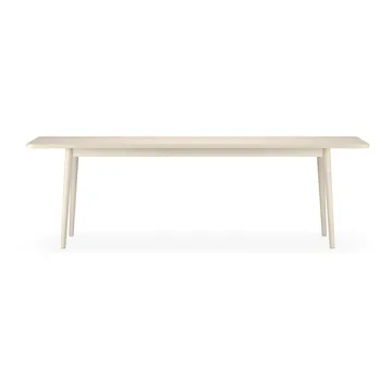Table Miss Holly 235x100 cm - Bouleau huilé blanc, 2 rallonges - Stolab