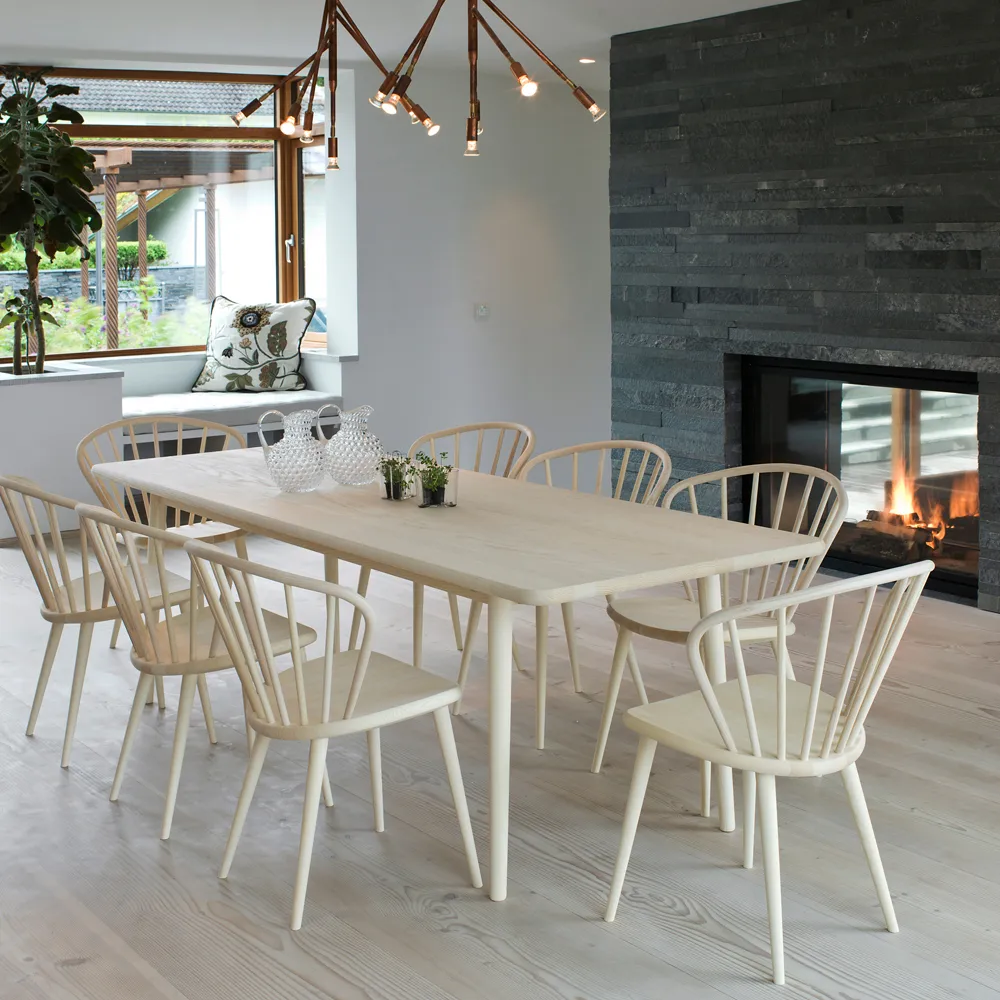 Table Miss Holly 235x100 cm, Bouleau huilé blanc Stolab