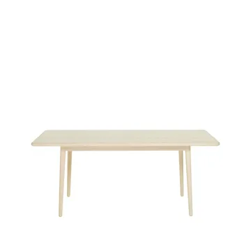 Table Miss Holly 235x100 cm - bouleau laqué mat clair, 2 rallonges - Stolab