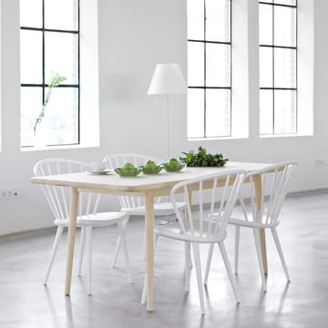 Table Miss Holly 235x82 cm - chêne huilé blanc, 1 rallonge - Stolab