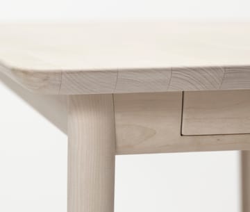 Table Prima Vista - Bouleau huilé blanc 120x90 cm huilé blanc + 1 rallonge - Stolab