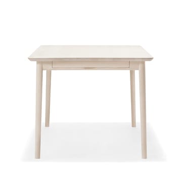 Table Prima Vista - bouleau laqué mat clair, 120 cm, 1 rallonge - Stolab