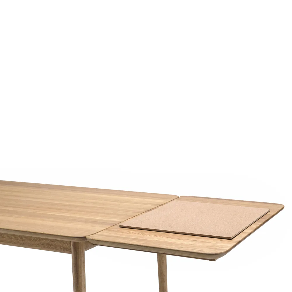 Table Prima Vista, chêne huilé naturel-180 cm-1 rallonge Stolab