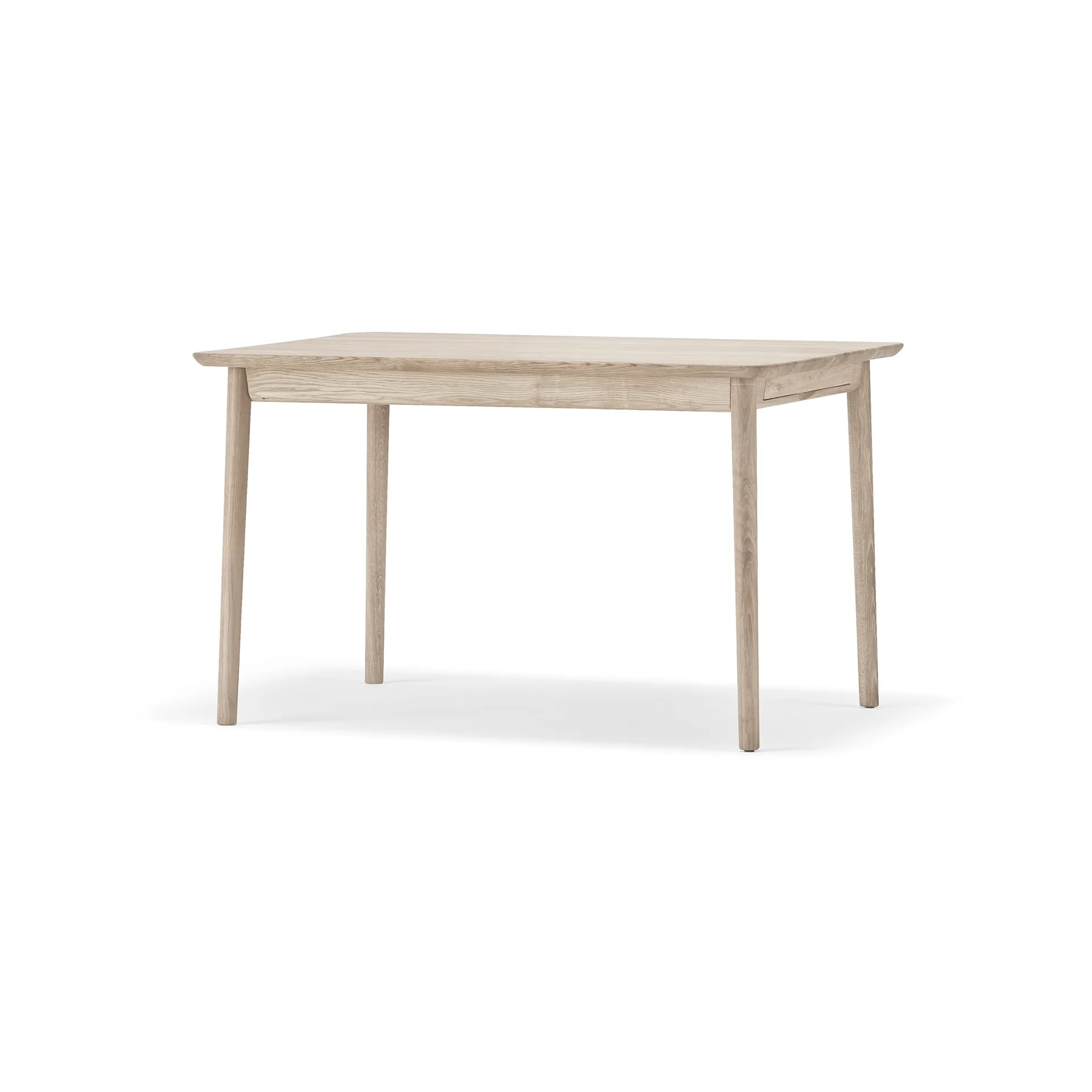 Table Prima Vista, Chêne laqué mat clair-120 cm-1 rallonge Stolab