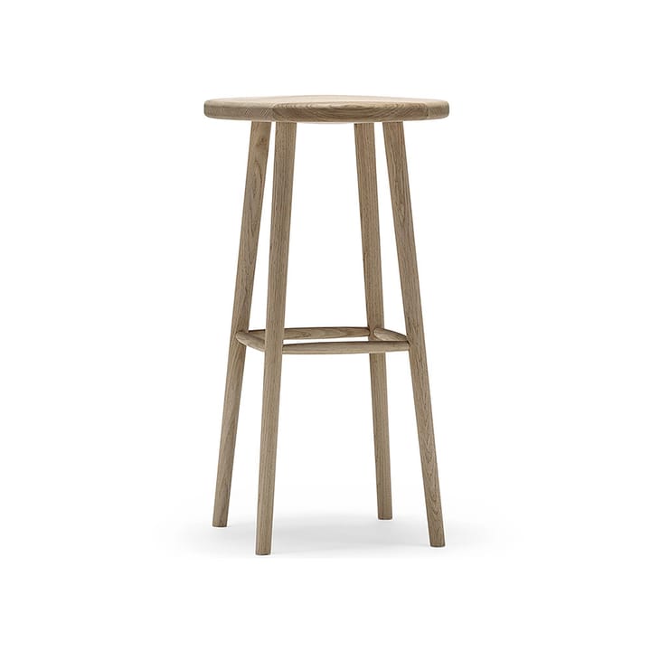 Tabouret de bar Miss Button - chêne huilé blanc, haut - Stolab