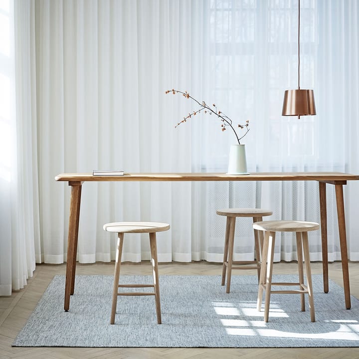 Tabouret de bar Miss Button - chêne huilé blanc, haut - Stolab