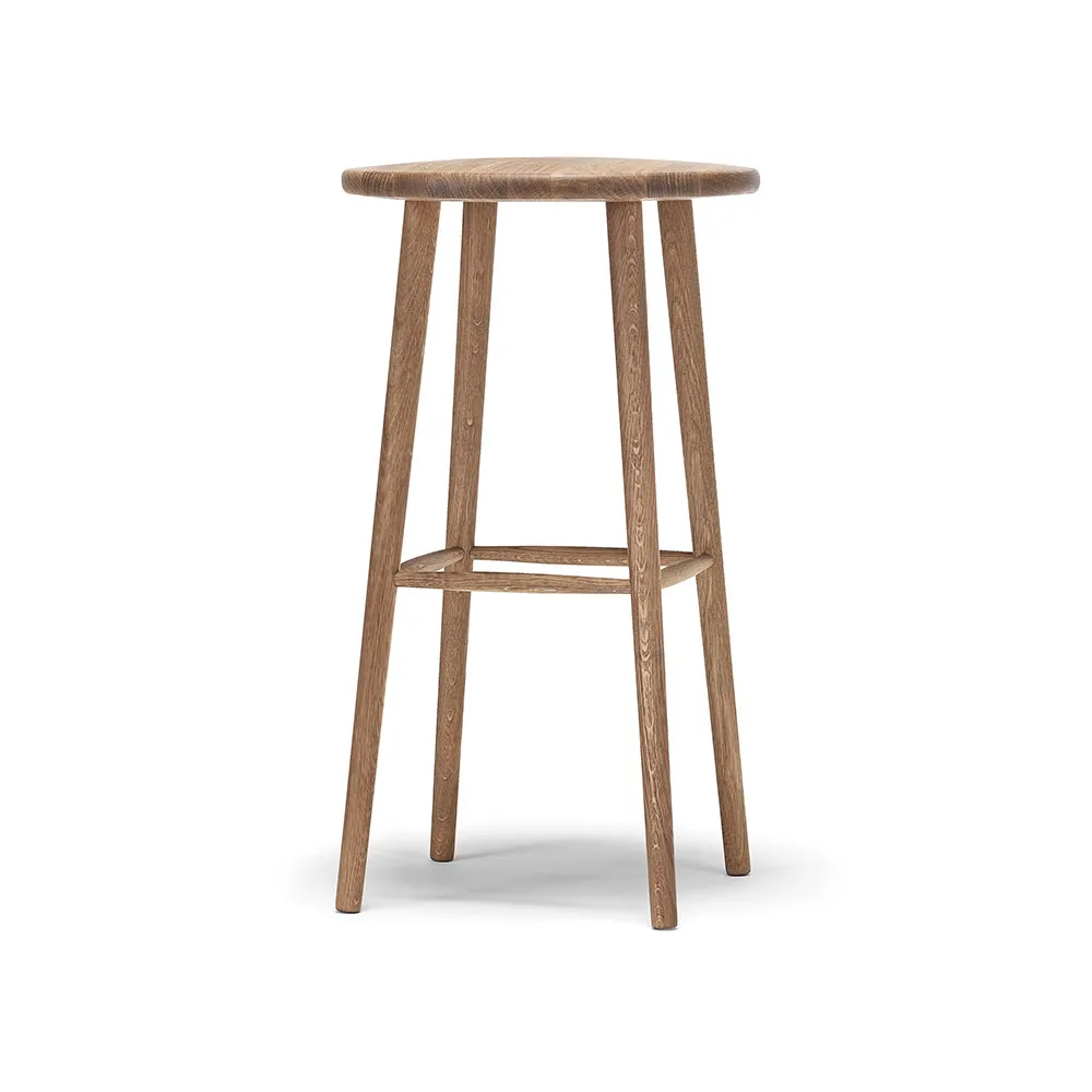 Tabouret de bar Miss Button, chêne huilé naturel, haut Stolab