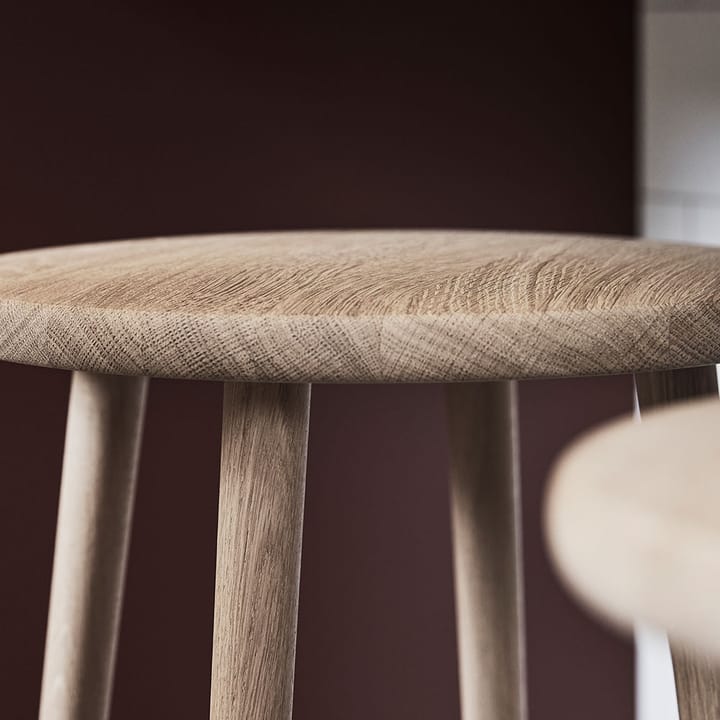 Tabouret de bar Miss Button - chêne huilé naturel, haut - Stolab