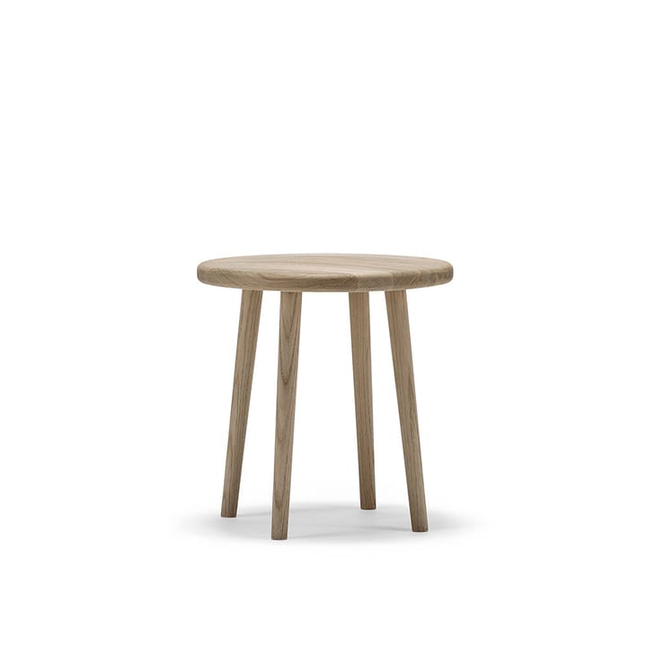 Tabouret Miss Button - chêne huilé blanc, bas - Stolab