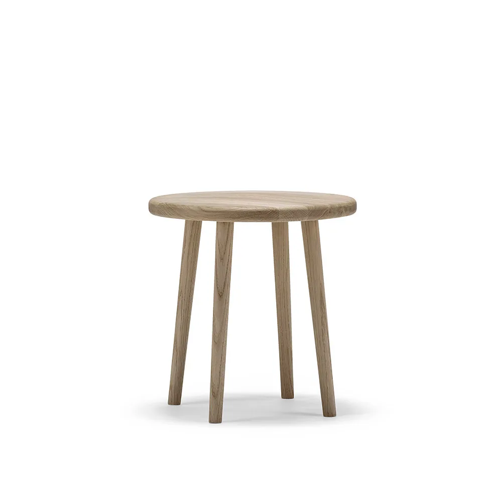 Tabouret Miss Button, chêne huilé naturel, bas Stolab