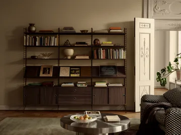 Armoire à portes coulissantes String - Chêne foncé, 78x20 cm - String