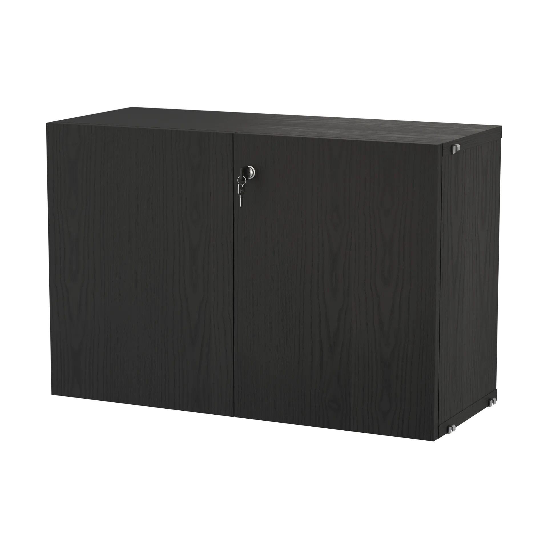 Armoire avec serrure String, Frêne teinté en noir String