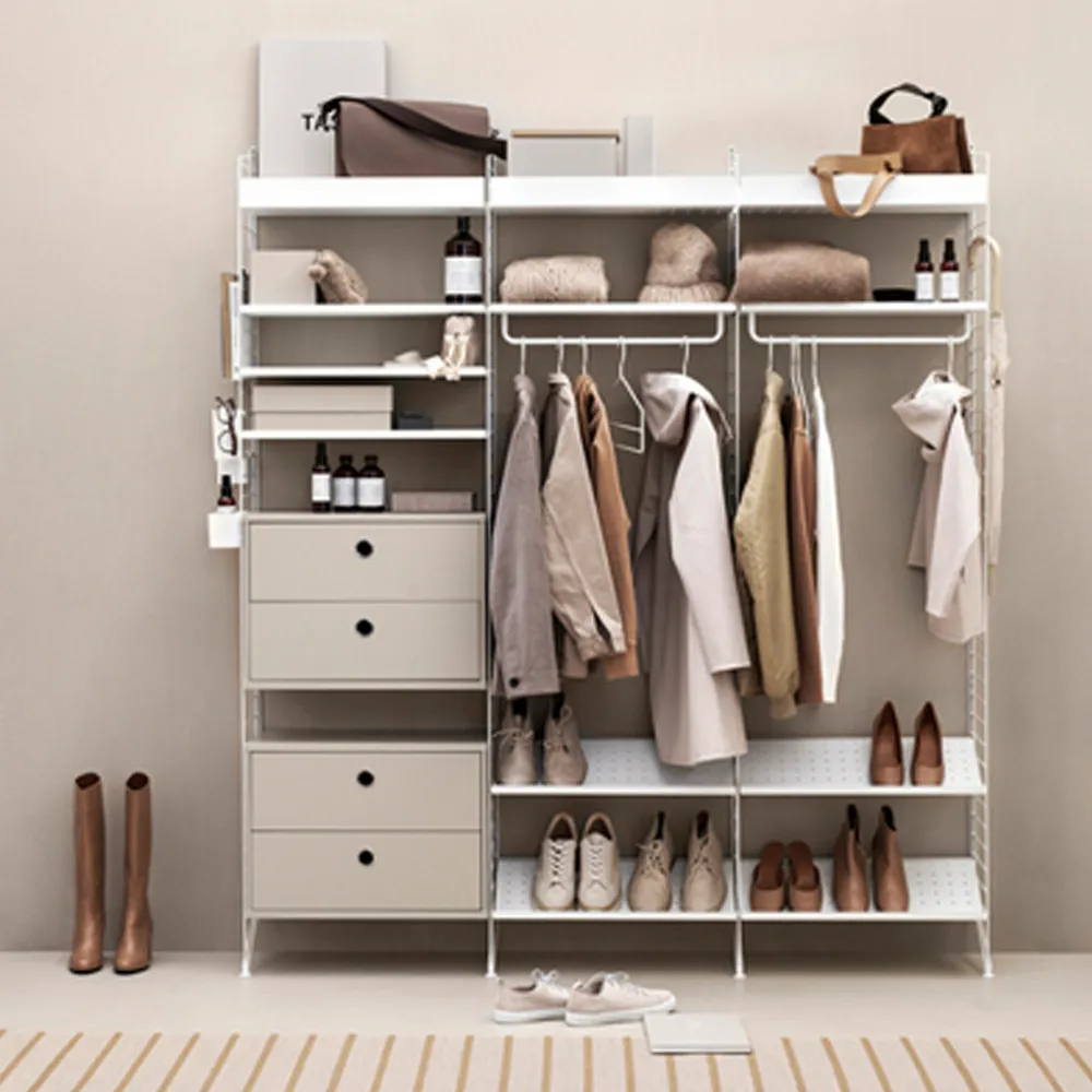 Caisson à tiroirs String, blanc, 78x30 cm String