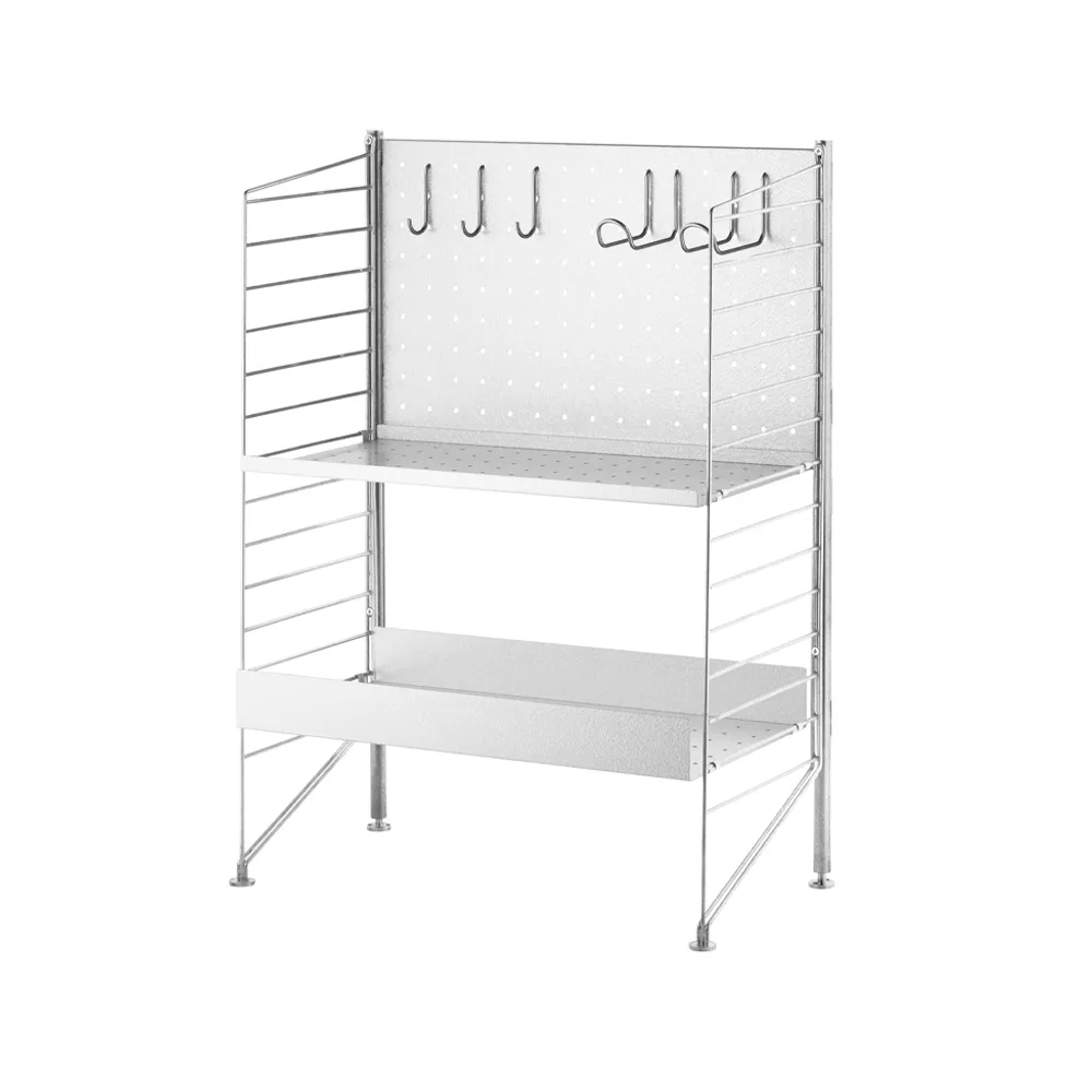 Crochet d'extérieur autoportant String, acier inoxydable, double, lot de 2 String