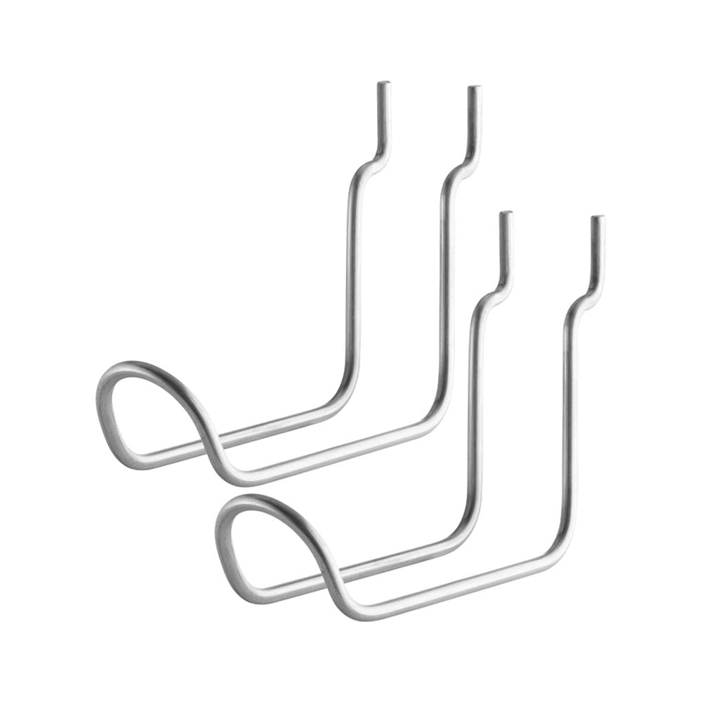 String Crochet d'extérieur autoportant String acier inoxydable, double, lot de 2