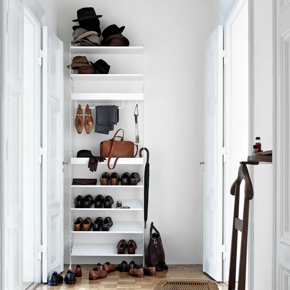 Étagère en métal String, beige, 50x30 cm , bord bas String