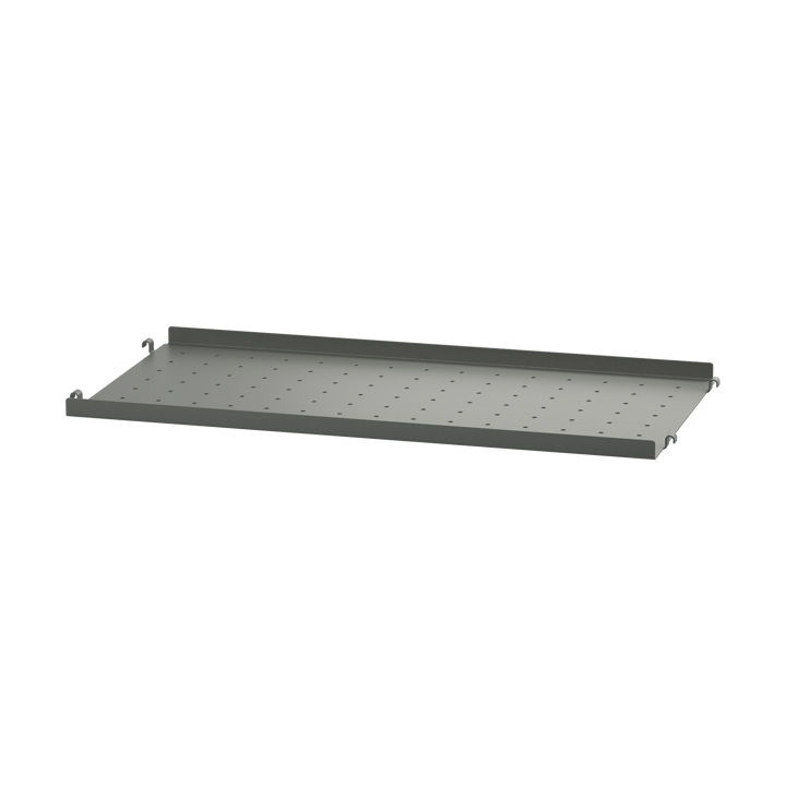 Étagère en métal String - Gris foncé, 58x20 cm, bord bas - String