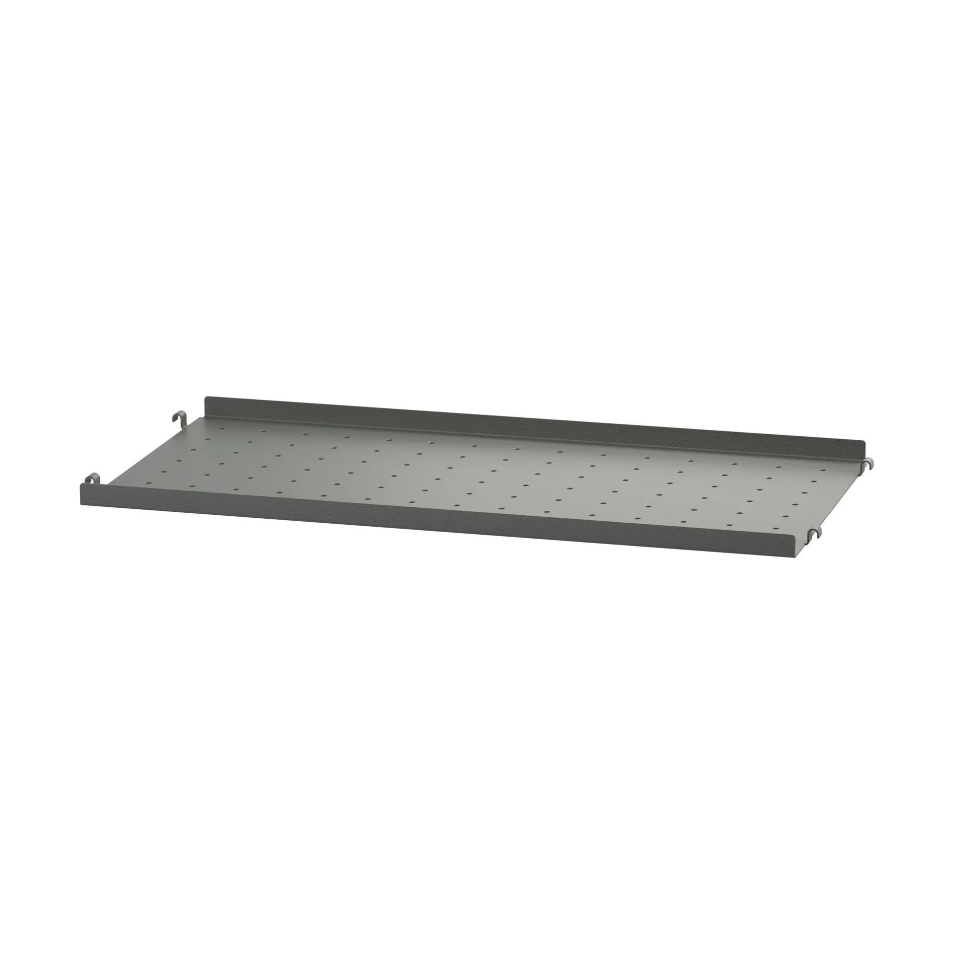 Étagère en métal String, Gris foncé, 58x30 cm, bord bas String
