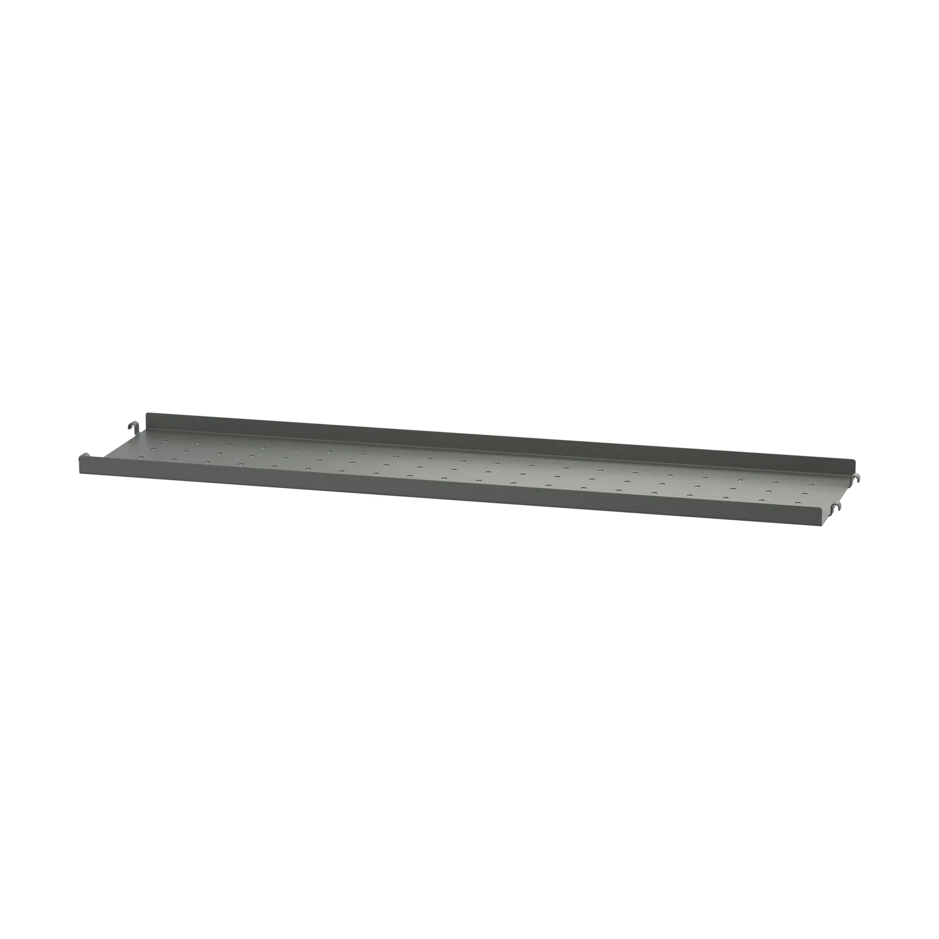 Étagère en métal String, Gris foncé, 78x20 cm, bord bas String