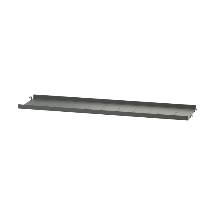 Étagère en métal String - Gris foncé, 78x20 cm, bord bas - String