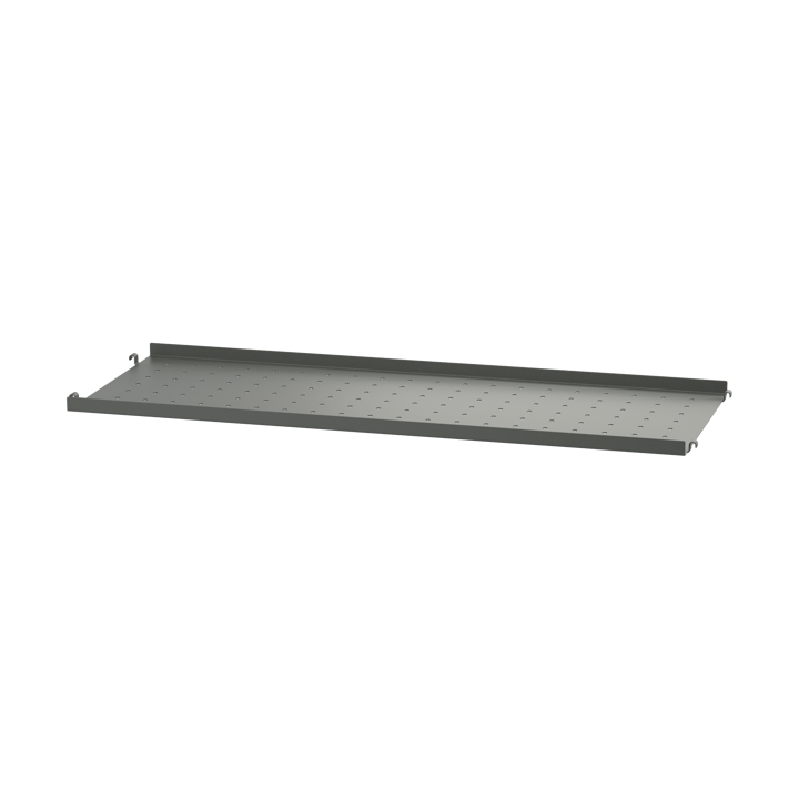 Étagère en métal String - Gris foncé, 78x30 cm, bord bas - String