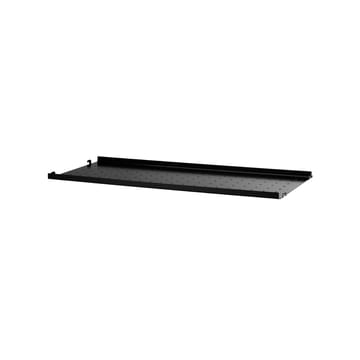 Étagère en métal String - noir, 78x20 cm, bord bas - String