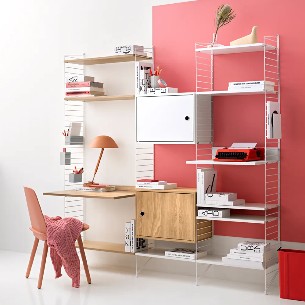 Étagère multimédia String, blanc, 58x47 cm String